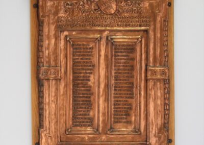 World War 1 plaque located in reception area